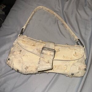 Zara distressed denim purse